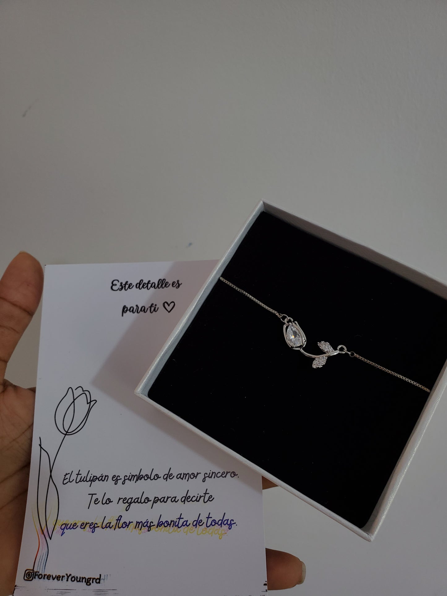 BRAZALETE TULIPÁN ELEGANTE CRISTAL DE CIRCONIA
