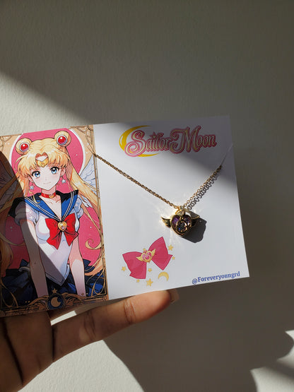 COLLAR SAILOR MOON ELEGANTE CRISTAL  DE CIRCONIA