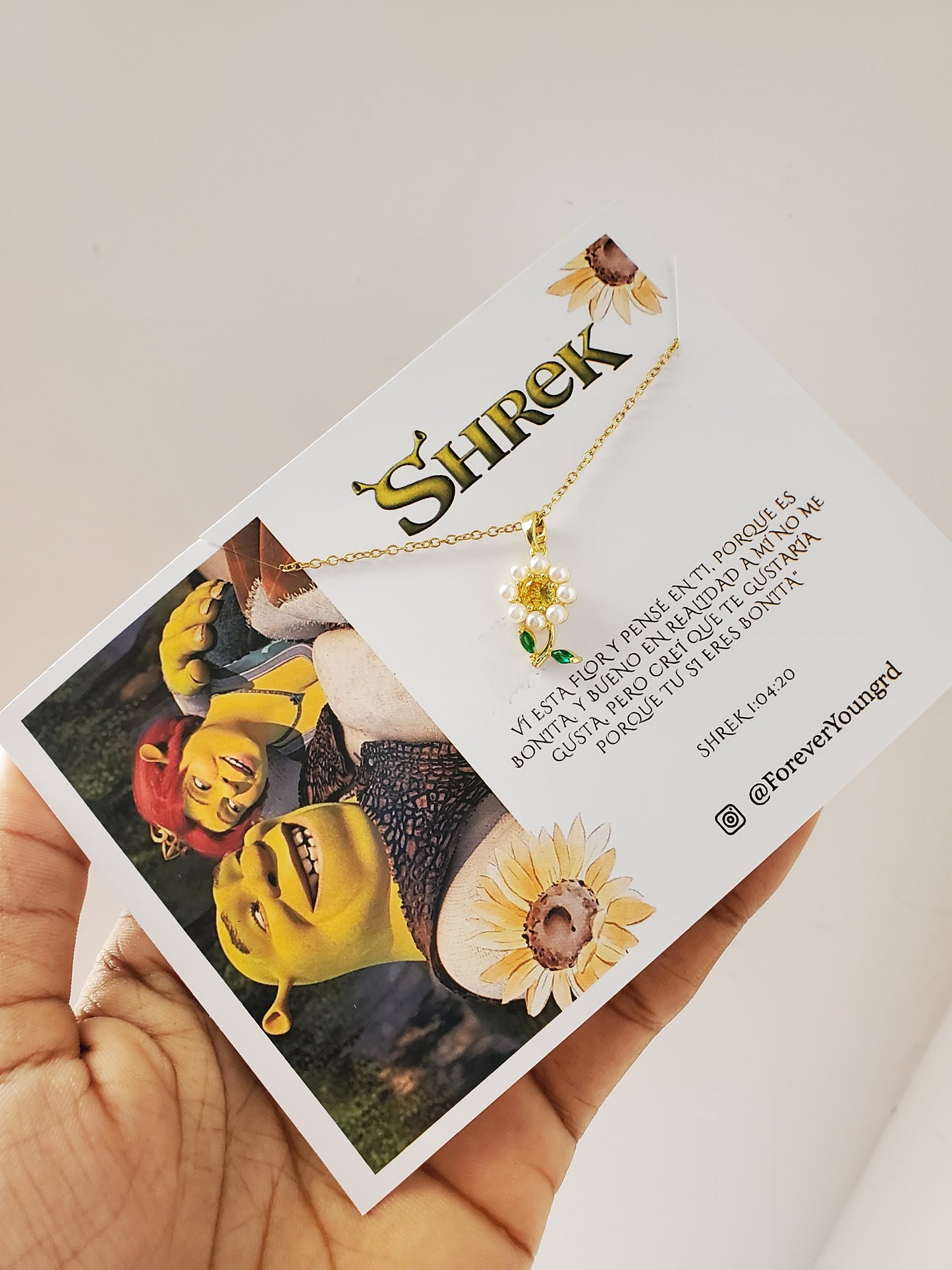 COLLAR FLOR GIRASOL PERLAS Y CRISTALES DE CORCONIA  INCRUSTADOS MINIMALISTA