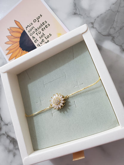 BRAZALETE GIRASOL GIRATORIO ANTIESTRÉS ANTI ANSIEDAD MINIMALISTA ELEGANTE