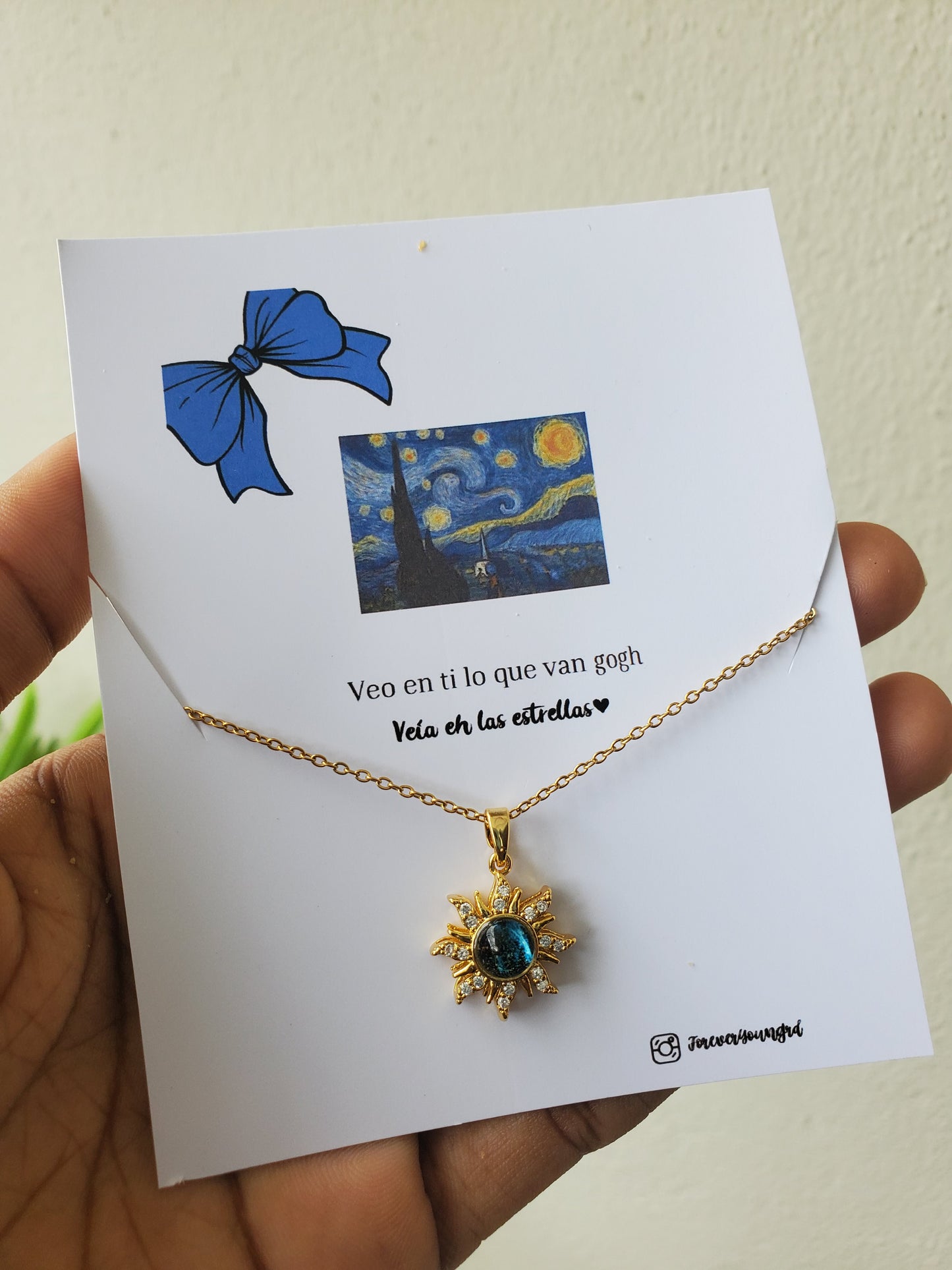 COLLAR SOL CELESTIAL CIELO ESTRELLADO ELEGANTE CRISTAL DE CIRCONIA