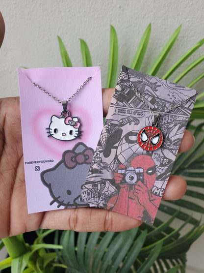 COLLAR SPIDERMAN EL HOMBRE ARAÑA UNISEX MINIMALISTA