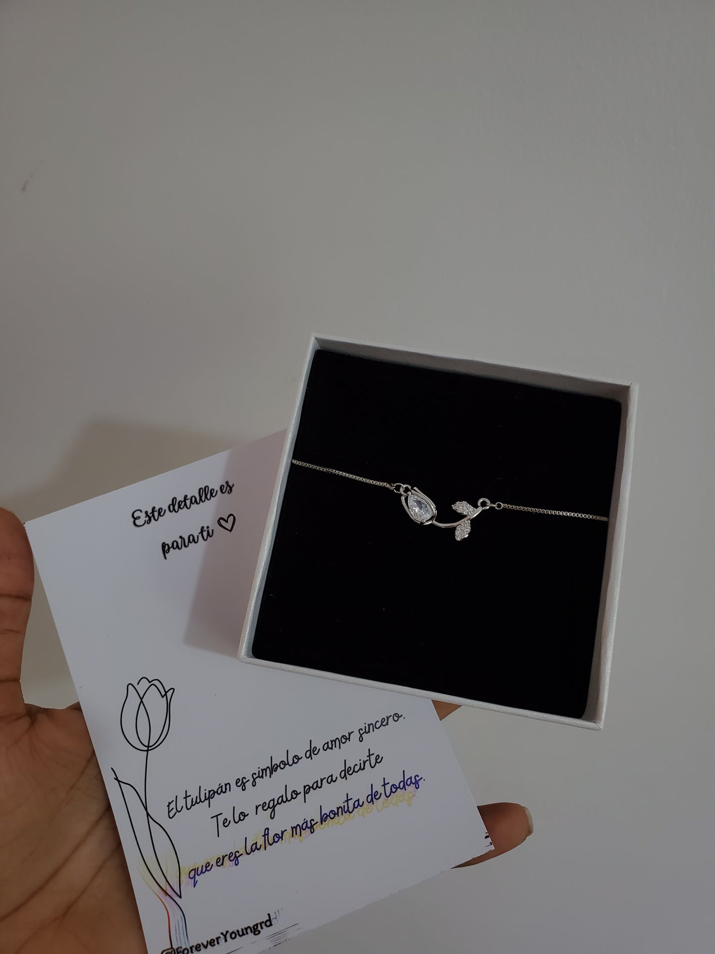 BRAZALETE TULIPÁN ELEGANTE CRISTAL DE CIRCONIA