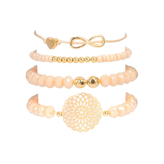 SET DE BRAZALETES MARMOL ROSE GOLD