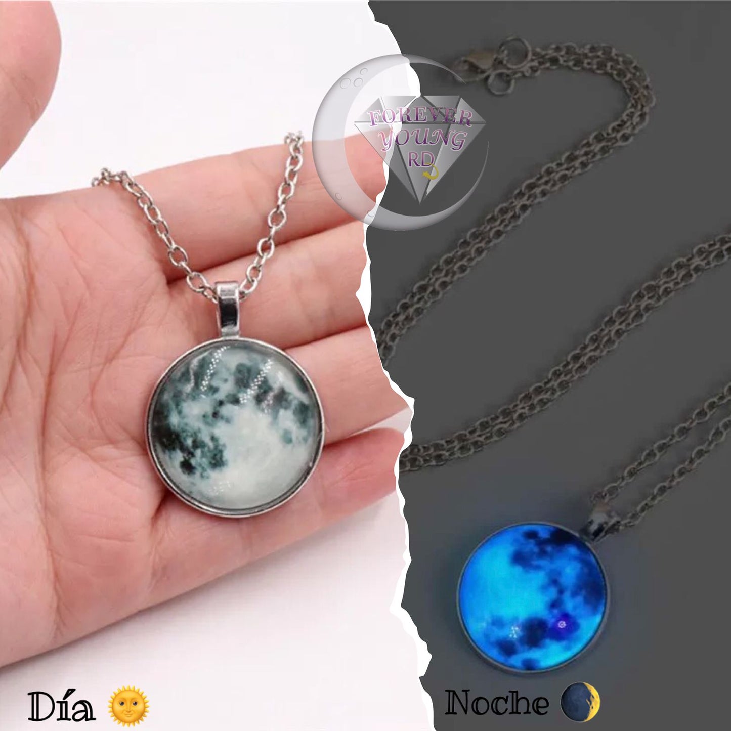 COLLAR LUNAR  BRILLA EN LA OSCURIDAD GRANDES