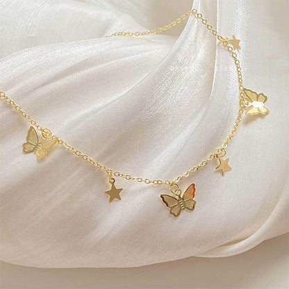 COLLAR CHOKER MARIPOSA & ESTRELLAS