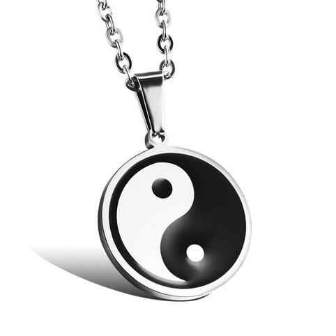 COLLAR YIN YANG PARA ÉL ACERO INOXIDABLE