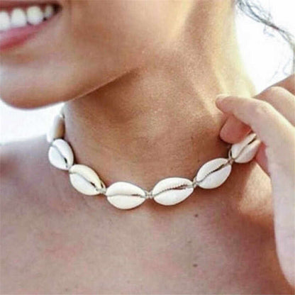 COLLAR CHOKER GARGANTILLA CONCHAS DE MAR