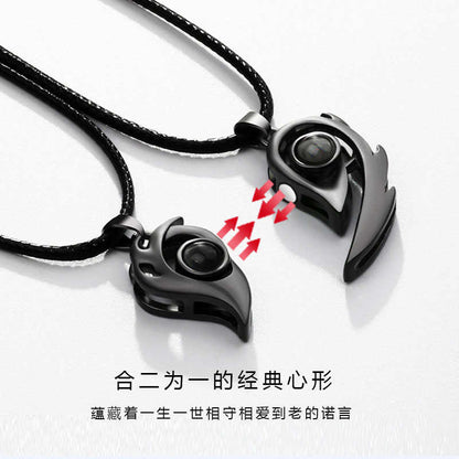 COLLARES MAGNÉTICOS DE IMÁN REFLEJAN TE AMO EN 100 IDIOMAS