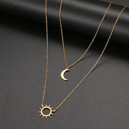 COLLAR DOBLE SOL Y LUNA