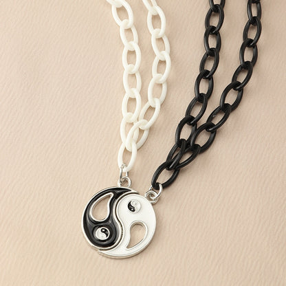 COLLARES YIN YANG PAREJA BFF  TIPO CADENA