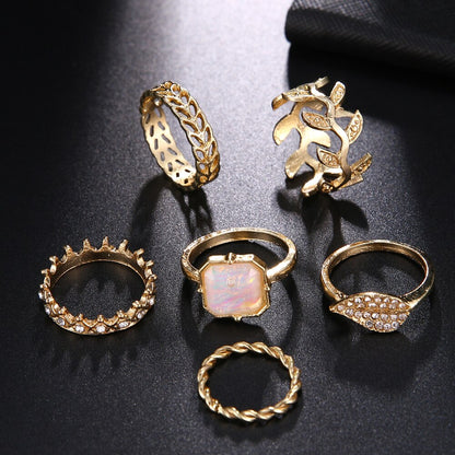 SET DE ANILLOS BOHO STYLE DORADOS