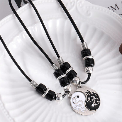 COLLARES YIN YANG PAREJA BFF DISEÑO DRAGÓN