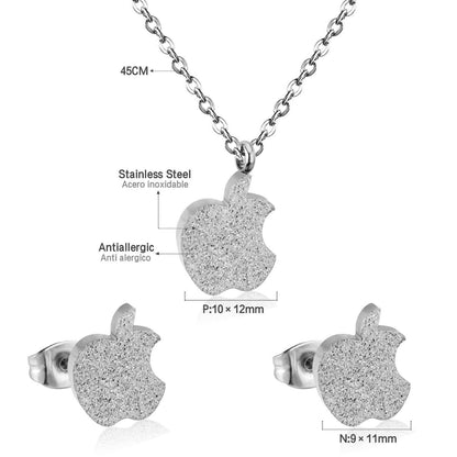 SET DE COLLAR & ARETES  ACERO INOXIDABLE