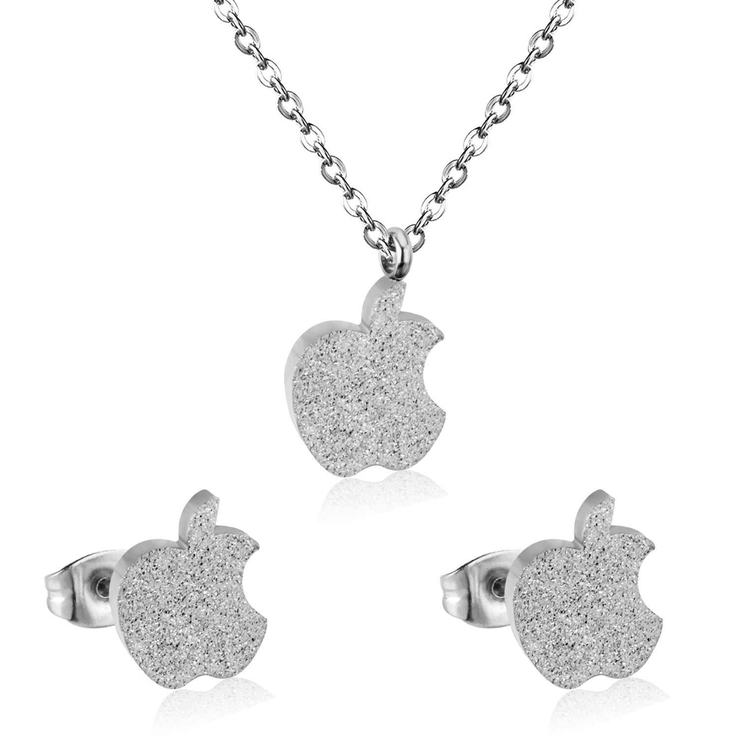 SET DE COLLAR & ARETES  ACERO INOXIDABLE