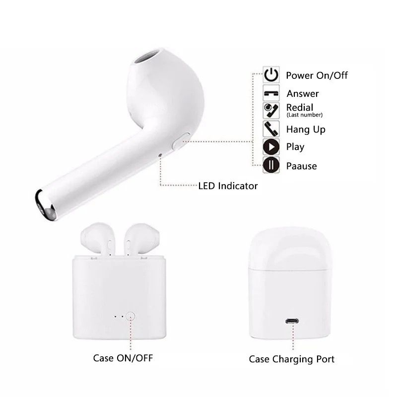 AIRPODS i7s TWS GRANDES RÉPLICA CON CAJA