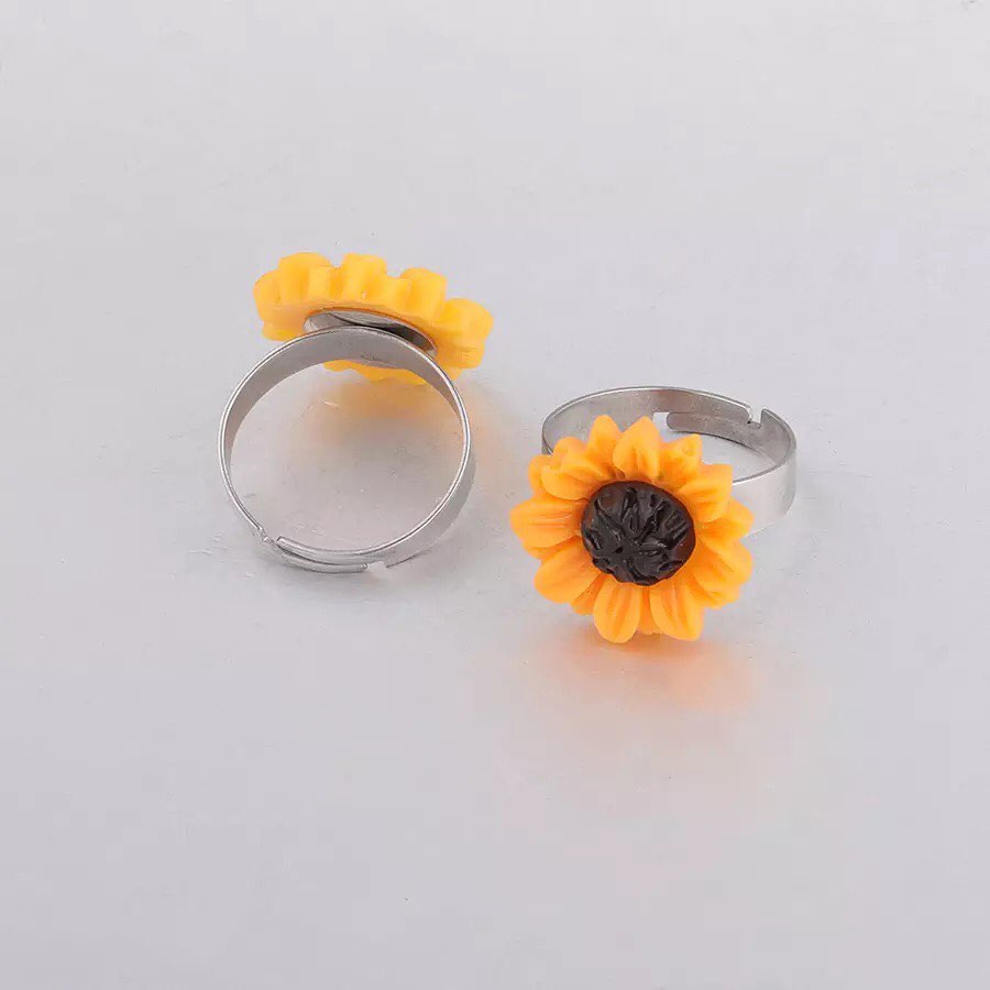 ANILLO GIRASOL ACERO INOXIDABLE