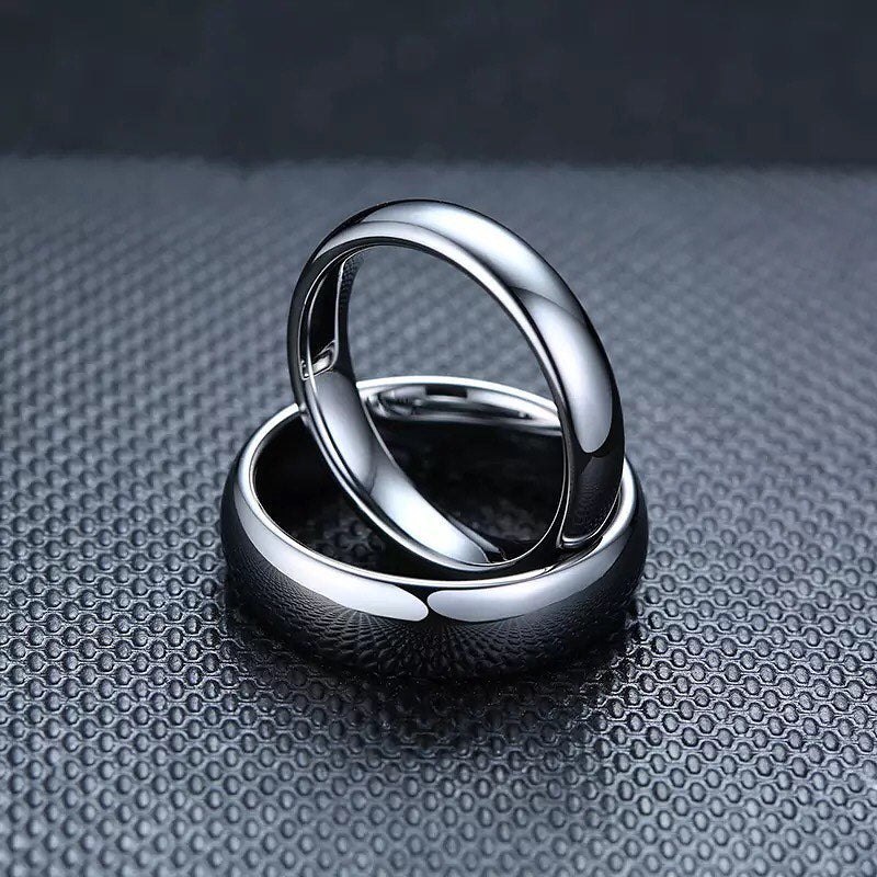 ANILLOS DE PAREJA LISOS ACERO INOXIDABLE PROMESA
