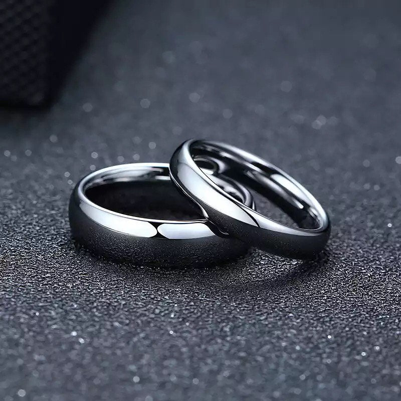 ANILLOS DE PAREJA LISOS ACERO INOXIDABLE PROMESA
