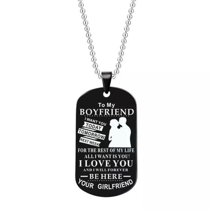 COLLAR MASCULINO CON MENSAJE DE AMOR