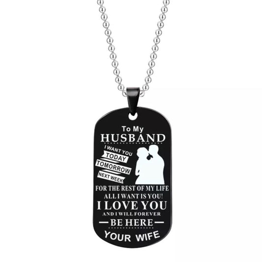 COLLAR MASCULINO CON MENSAJE DE AMOR