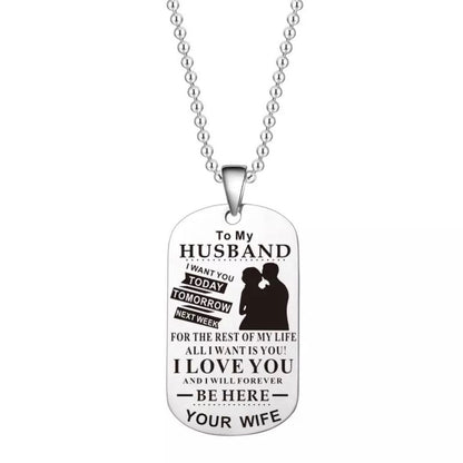COLLAR MASCULINO CON MENSAJE DE AMOR