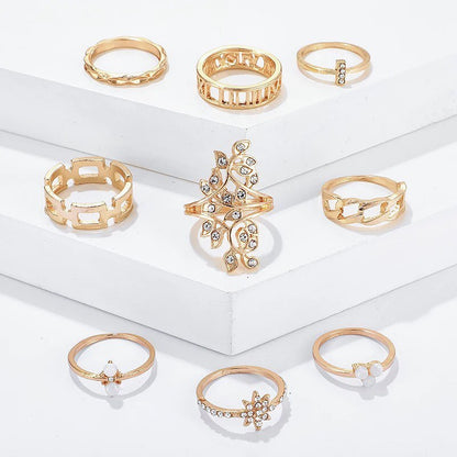 SET DE ANILLOS BOHO STYLE DORADOS