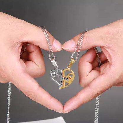 COLLARES CORAZÓN PARTIDO & LLAVE