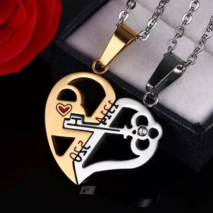 COLLARES CORAZÓN PARTIDO & LLAVE