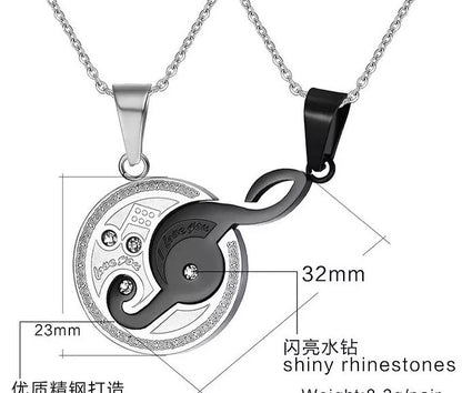 COLLARES DE PAREJA NOTAS MUSICALES