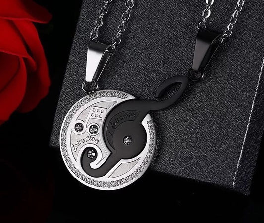 COLLARES DE PAREJA NOTAS MUSICALES