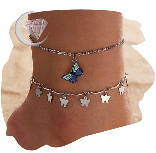 TOBILLERA DOBLE MARIPOSA