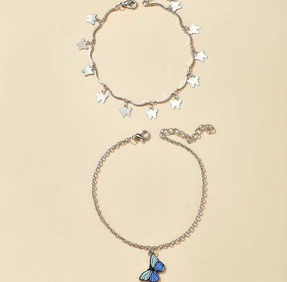 TOBILLERA DOBLE MARIPOSA