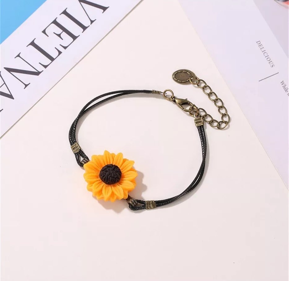 BRAZALETE GIRASOL CORDÓN LEATHER