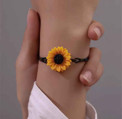 BRAZALETE GIRASOL CORDÓN LEATHER