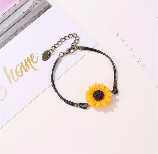 BRAZALETE GIRASOL CORDÓN LEATHER