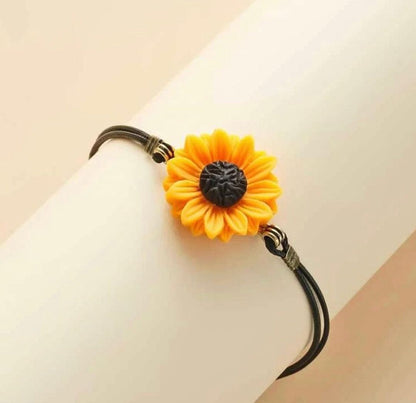 BRAZALETE GIRASOL CORDÓN LEATHER