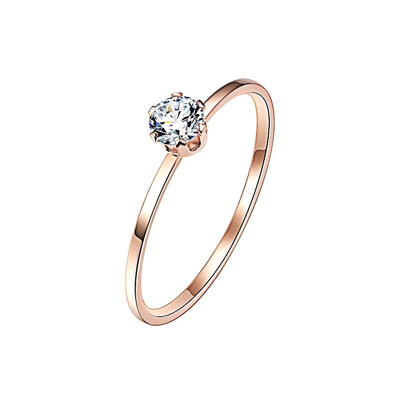 ANILLO MINIMALISTA CRISTAL  ACERO DE TITANIO