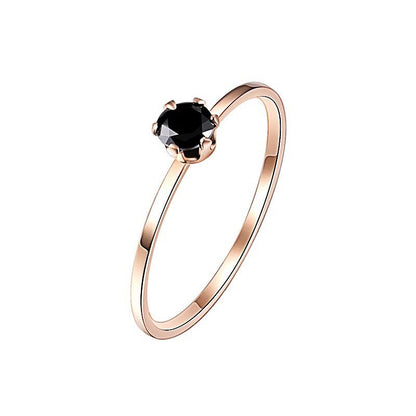 ANILLO MINIMALISTA CRISTAL  ACERO DE TITANIO