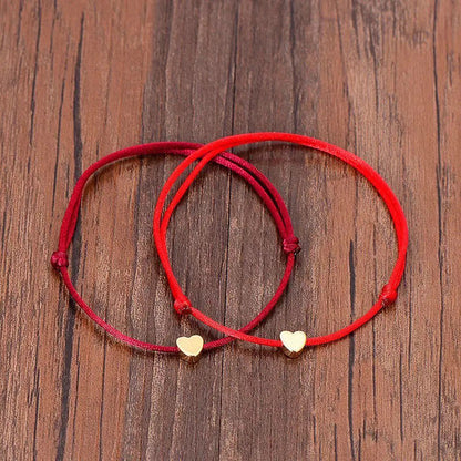 PULSERA HILO ROJO CORAZONES