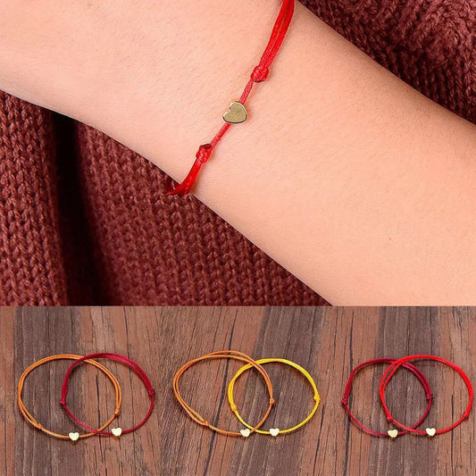 PULSERA HILO ROJO CORAZONES