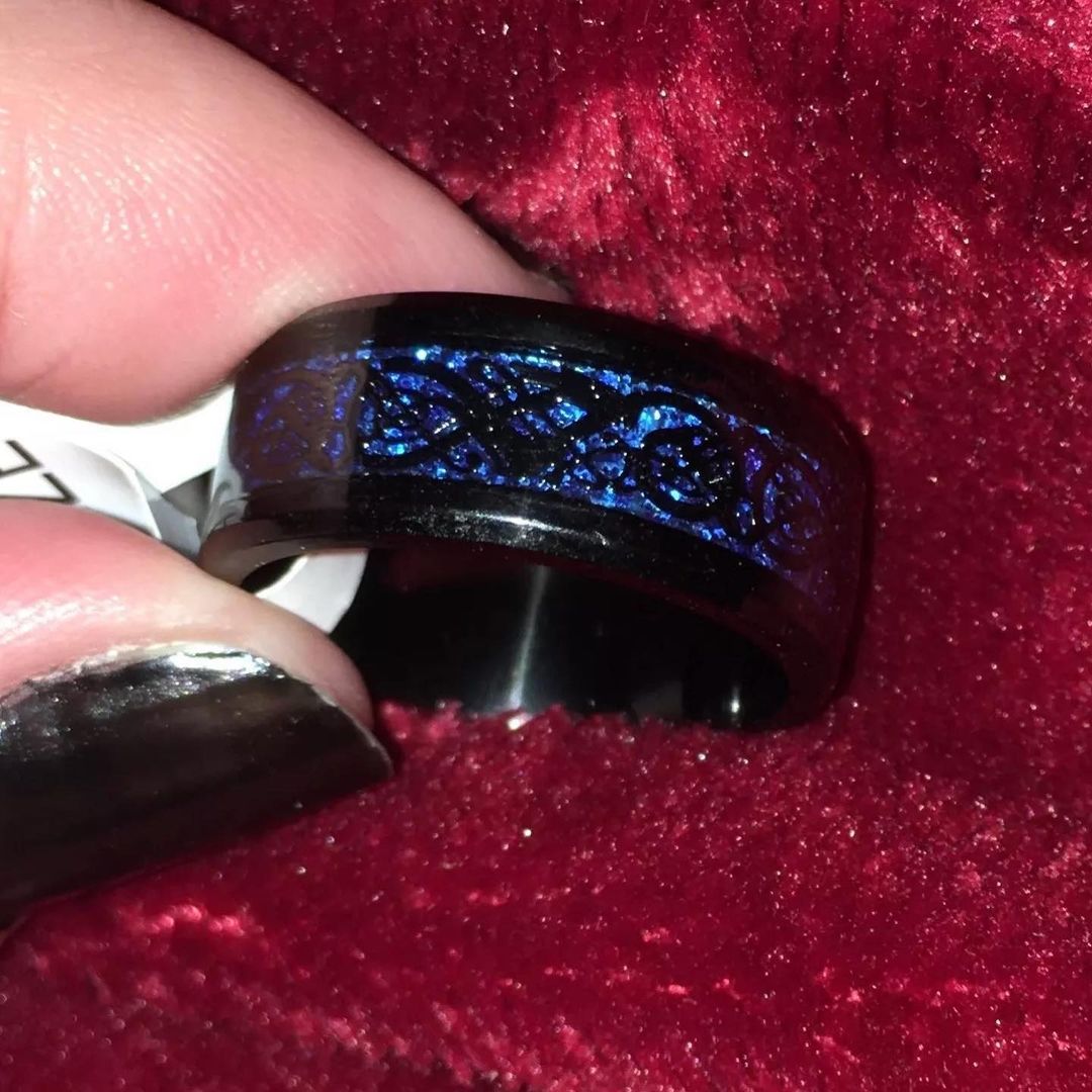 ANILLOS DE PAREJA DE PROMESA CIRCONIA CUBICA NEGRO MATTE