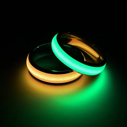 Anillo Luminoso Que Brilla En La Oscuridad - Joyería Unisex, Diseño Simple - Regalo Original Para él O Ella