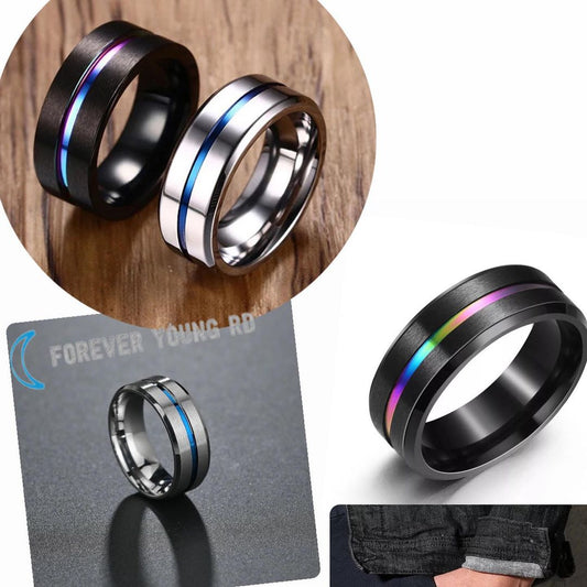 ANILLO CON SURCOS ACERO INOXIDABLE