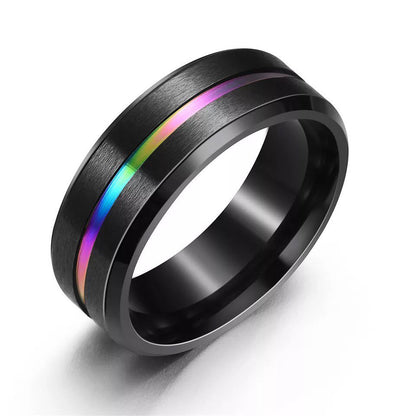ANILLO CON SURCOS ACERO INOXIDABLE