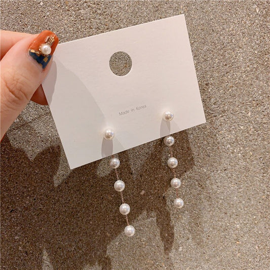 ARETES LARGOS DE PERLAS