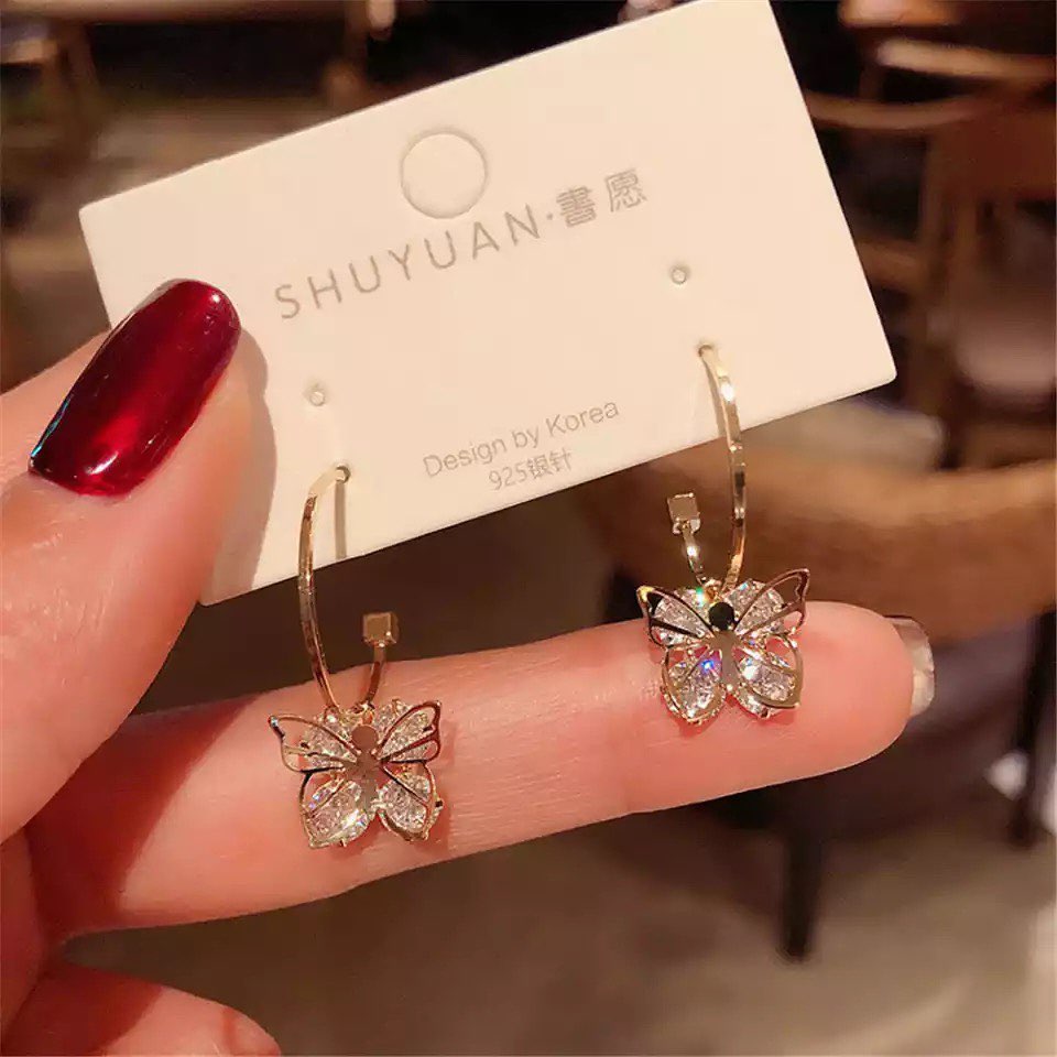 ARETES MARIPOSA CRISTAL