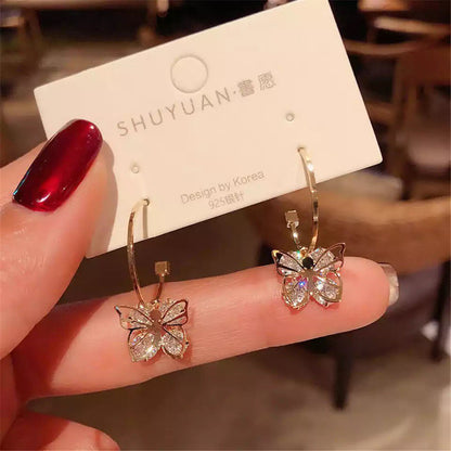 ARETES MARIPOSA CRISTAL