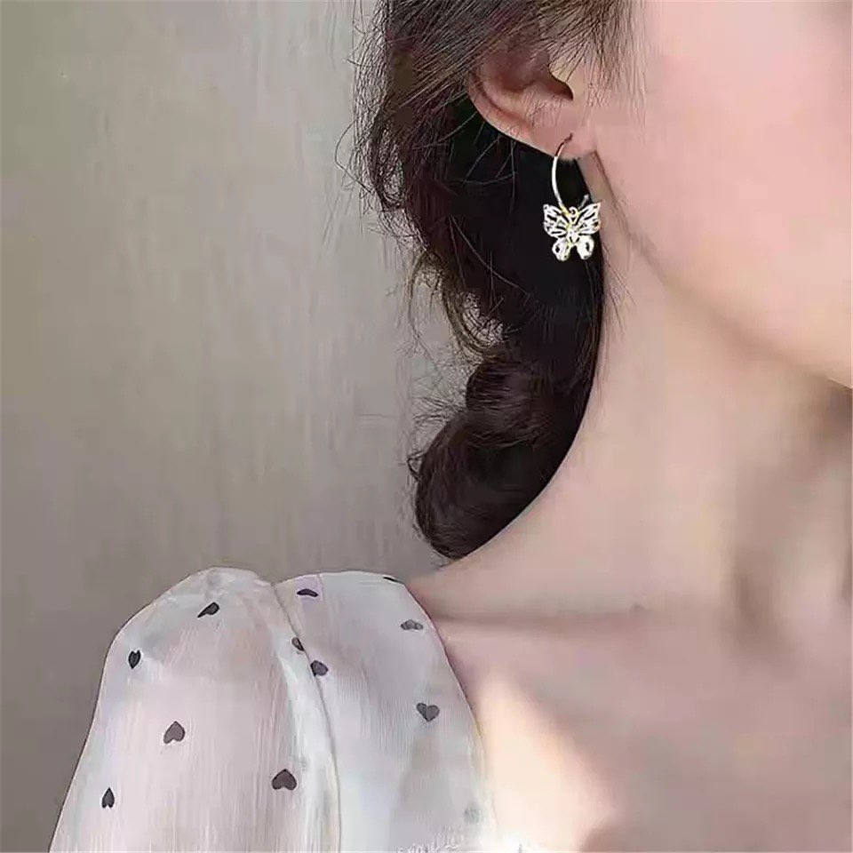 ARETES MARIPOSA CRISTAL
