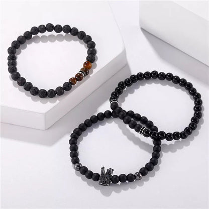 JUEGO DE 3 BRAZALETES PIEDRAS SEMIPRECIOSAS